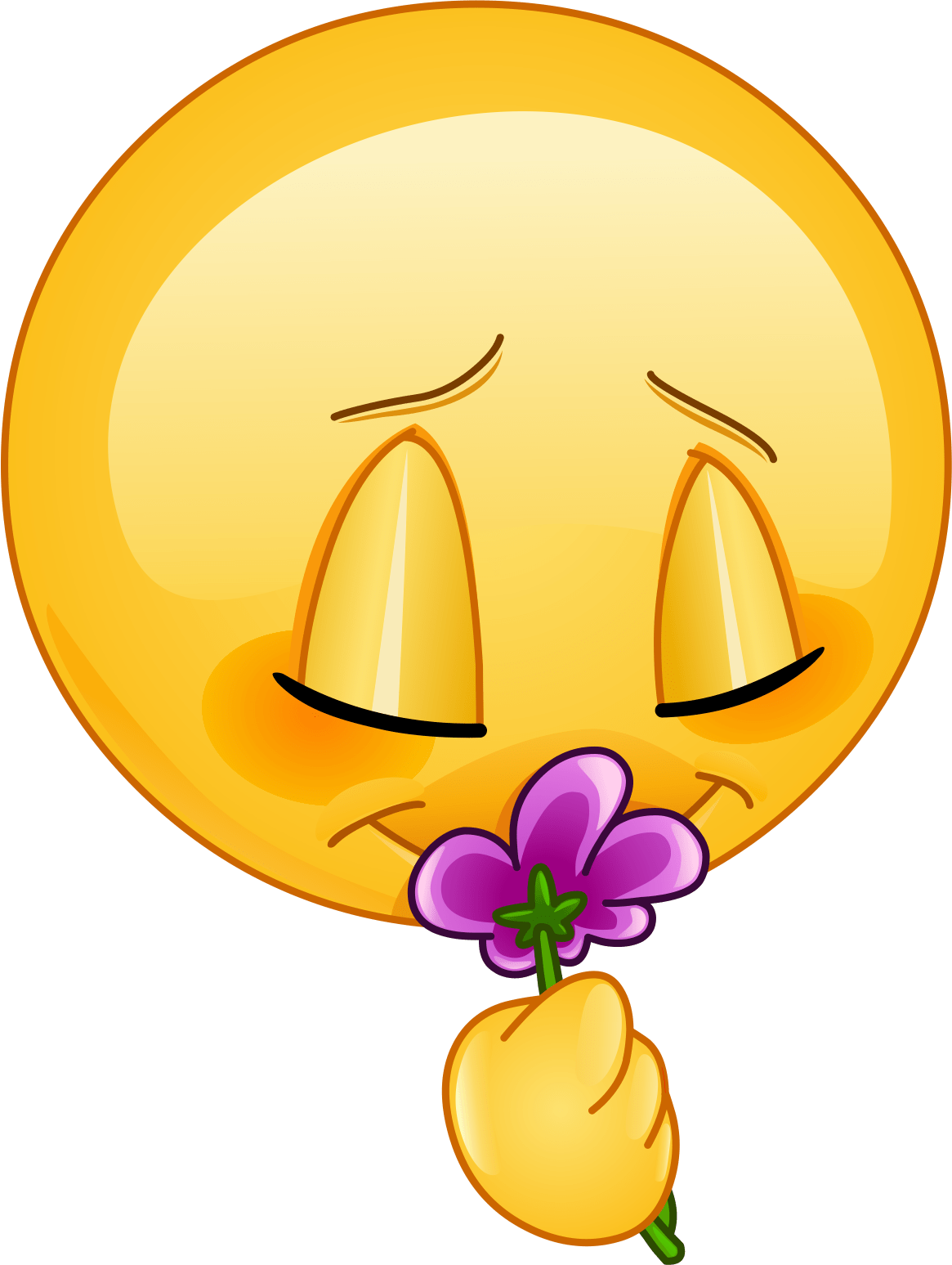 flower smelling emoji decal